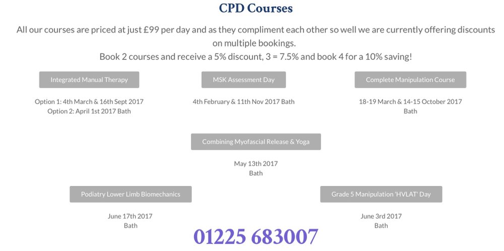 UKphysioCPD's tweet photo. Students are welcome on our courses. Relaxed atmosphere and 2 experienced tutors. @thecspstudents https://t.co/mJOof4QuCa