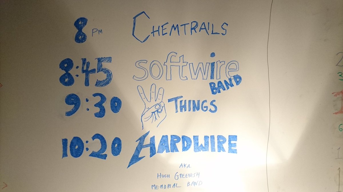 BenBelow's tweet photo. Rough set times for the #softwire party! https://t.co/kGfAtz6dho