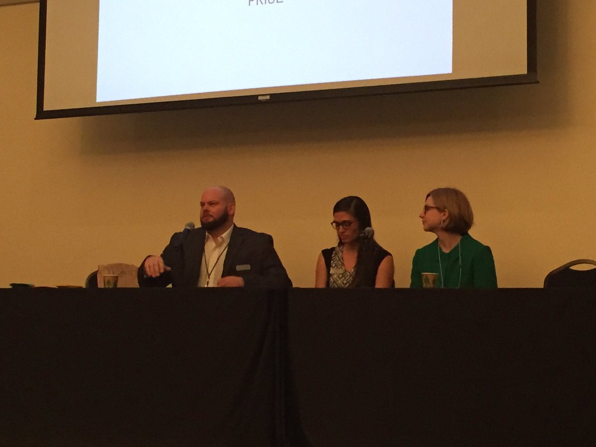 GenGreenATL's tweet photo. Gen Green's very own @WHarrisonHolmes, Taylor Spicer and @KatherineHuded talking about their work at #NextSouth https://t.co/ZXjGvjPn3g
