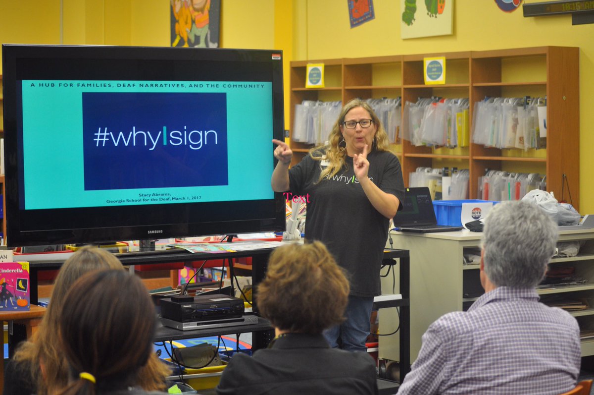 AASDpanthers's tweet photo. AASD students, staff, families and community members enjoyed meeting Stacy Abrams today! #AASDpanthers #whyisign https://t.co/Ek8Kf6IFZM