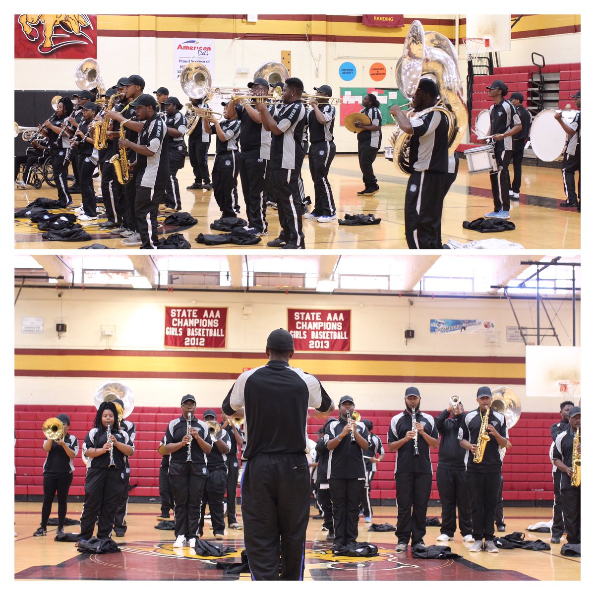 Livingstone performed at HUHS during "Rising Freshman CTE" showcase! #RamTough spring 2017