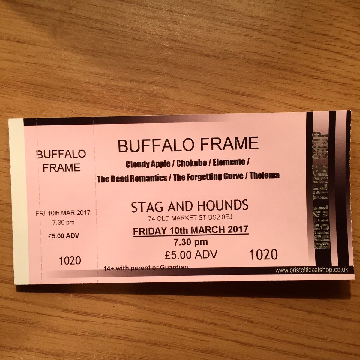 buffaloframe's tweet photo. We got tickets! Check us out at @Stagandhounds in Bristol. £5. March 10th. Get hold of us for tickets https://t.co/CU22gnahWm