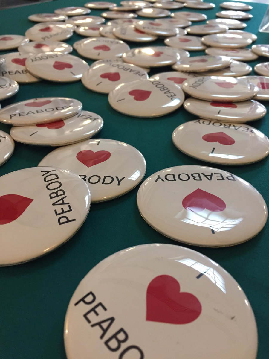 SopranoGeorgia's tweet photo. Come grab a pin at the check in table! @george_peabody #lastdayofauditions https://t.co/BHztouaTvG
