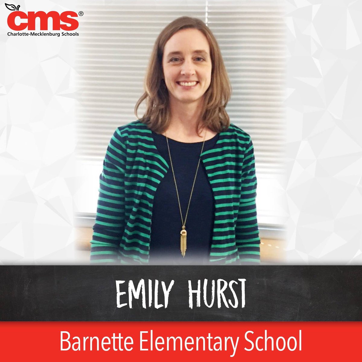 Congratulations to another one of our fabulous TD Catalyst Teachers for being Teacher of the Year at <a href="/CMS_BarnetteES/">Barnette Elementary</a>! #CMSTOY17