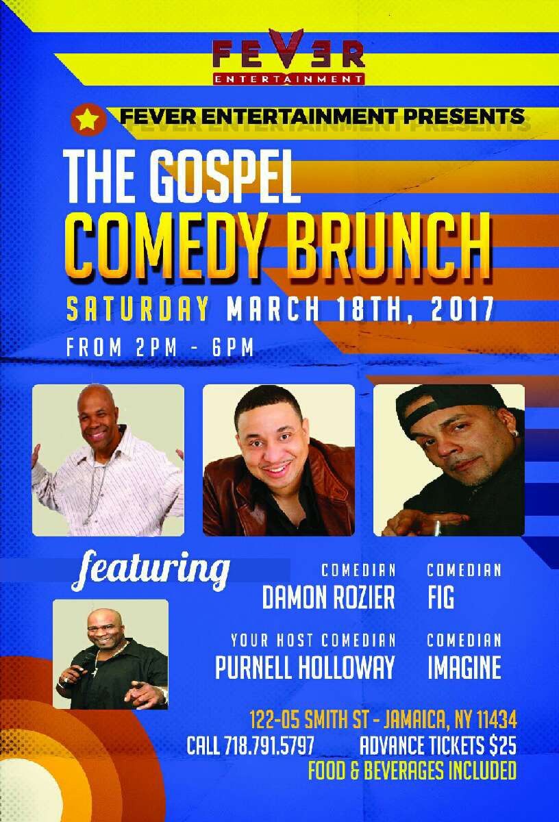 DAMONROZIER's tweet photo. March 18th, don't miss the Gospel Comedy Brunch! #gospelcomedy #damonrozier https://t.co/NtfFjzfQgF