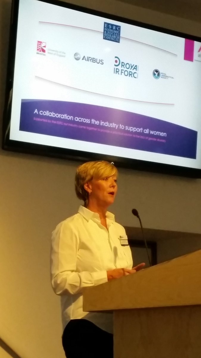 Judith giving a passionate update about the background and future at <a href="/AeroSociety/">Royal Aeronautical Society</a> Women in Aviation event <a href="/UWEBristol/">UWE Bristol</a> <a href="/Airbus/">Airbus</a> <a href="/RoyalAirForce/">Royal Air Force</a>