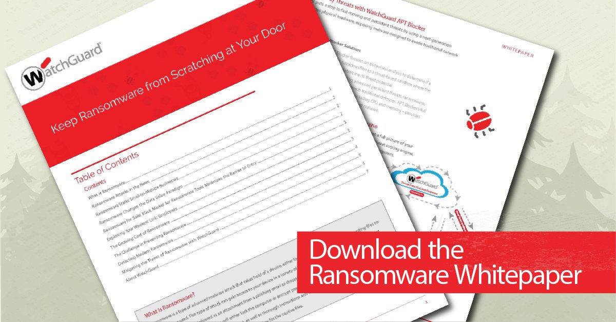 WatchGuard_FR's tweet image. 50% des #ServerMessageBlock ont été victimes de ransomware. Votre entreprise a-t-elle les outils pour contrer cela ? bit.ly/2l5Zbpn