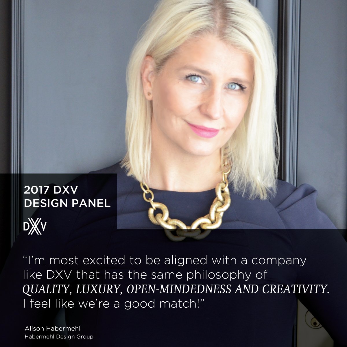 Stacy__Garcia's tweet photo. #DXVDesignPanel plans are still #DXVTopSecret but @habermehldesign says this about joining this @DXV group: https://t.co/606gC8h88r