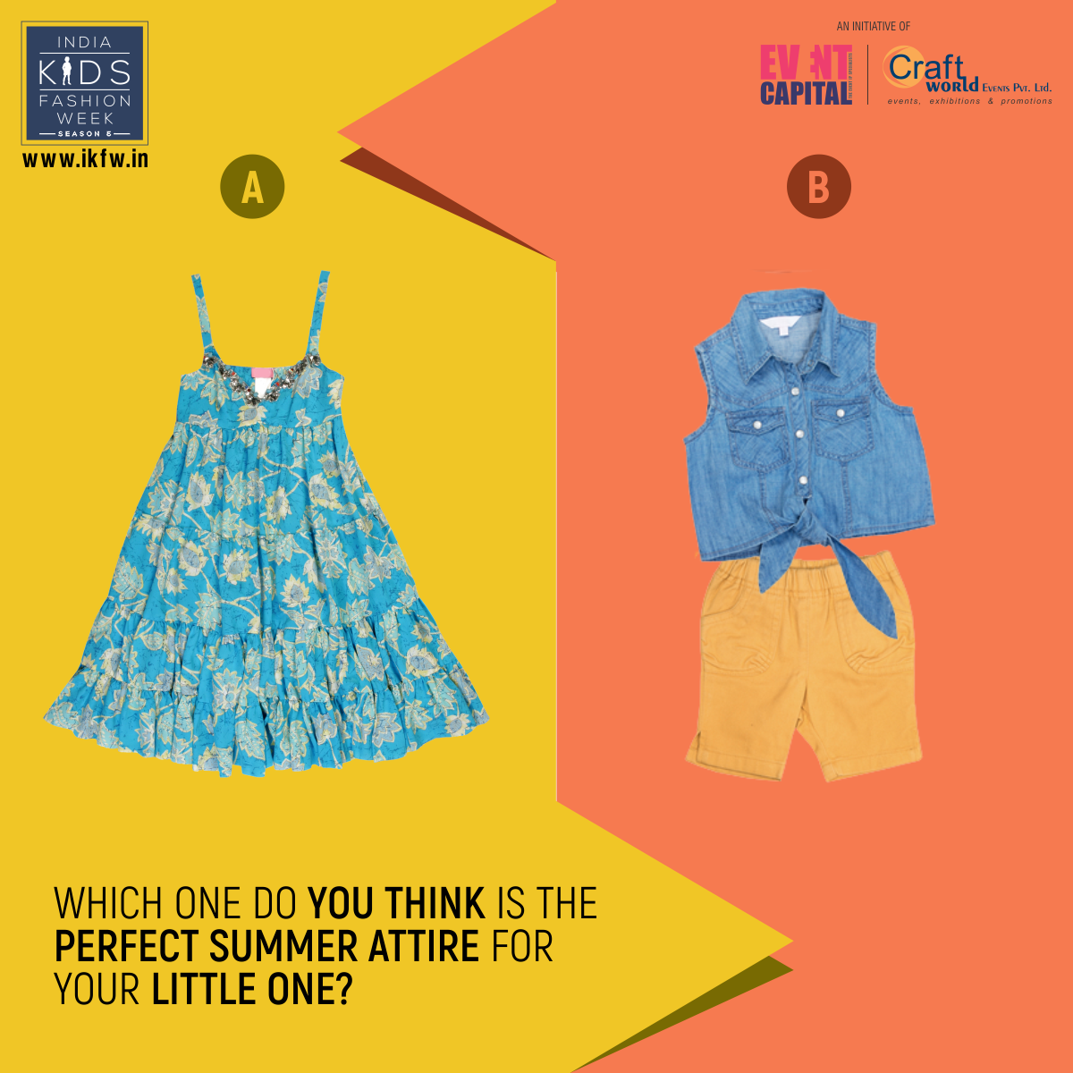 IKFWOfficial's tweet photo. Hit like for A and retweet for B. #IKFW2017 #KidsFashionWeek #FashionForKids #KidsTrends #StyleForKids #KidsClothing #KidsFashion https://t.co/0MD9JBtty0