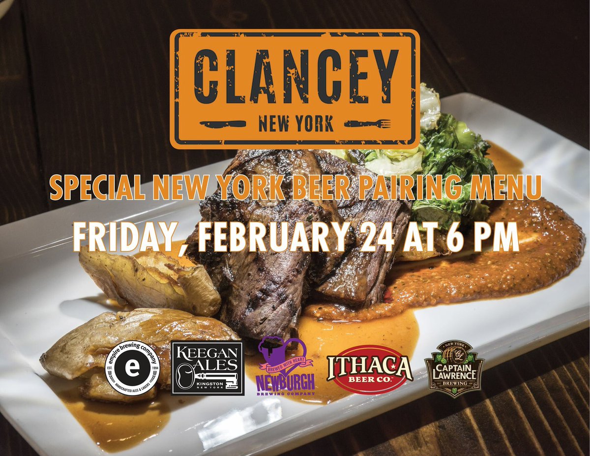 #NYCBeerWeek tonight with 5 great #breweries paired with our food menu! <a href="/CraftBeer_NY/">Craft Beer New York</a> <a href="/NYCBrewers/">NYC Brewers Guild</a> <a href="/MurphGuide/">Sean Murph</a> <a href="/thinkNYdrinkNY/">NYS Craft Beer</a> #craftbeer