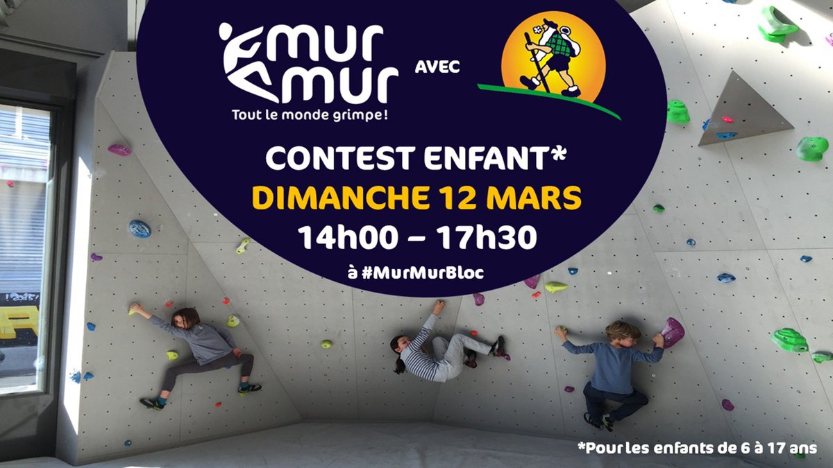 murmurescalade's tweet photo. Venez faire découvrir à vos enfants les joies de l'escalade ! 
https://t.co/zYlod0vJzU https://t.co/cdZvsbgv2f