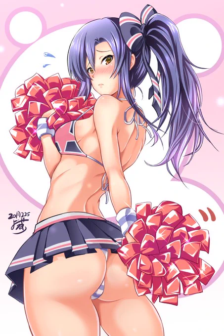 千早の夏色☆チアガール!(o・∇・o)ちーちゃんは胸をあんまり見て欲しくないそうなのでお尻をいっぱい見せてもらう  #如月千早生誕祭 #如月千早生誕祭2017 