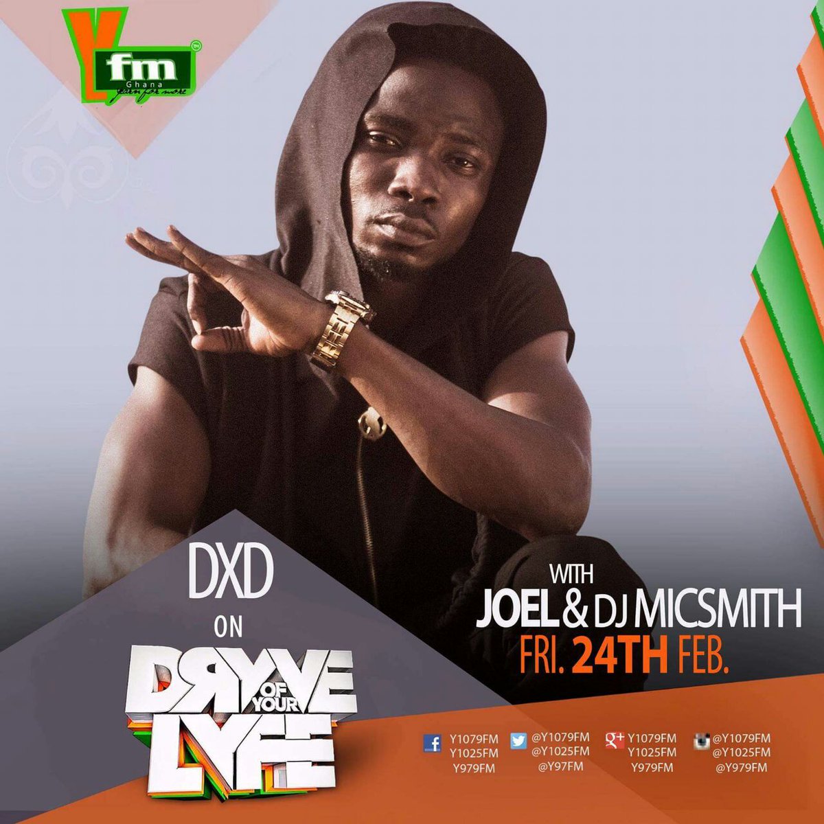 DavidMawuli's tweet photo. Catch @DXDMUSIC on @Y1079FM at 4pm today. Don't miss it!
#DXDINVASION
#InvasionMusique
#1500EP
#FifteenHundred
#Atsumaamekodey https://t.co/urC3Yxuj28