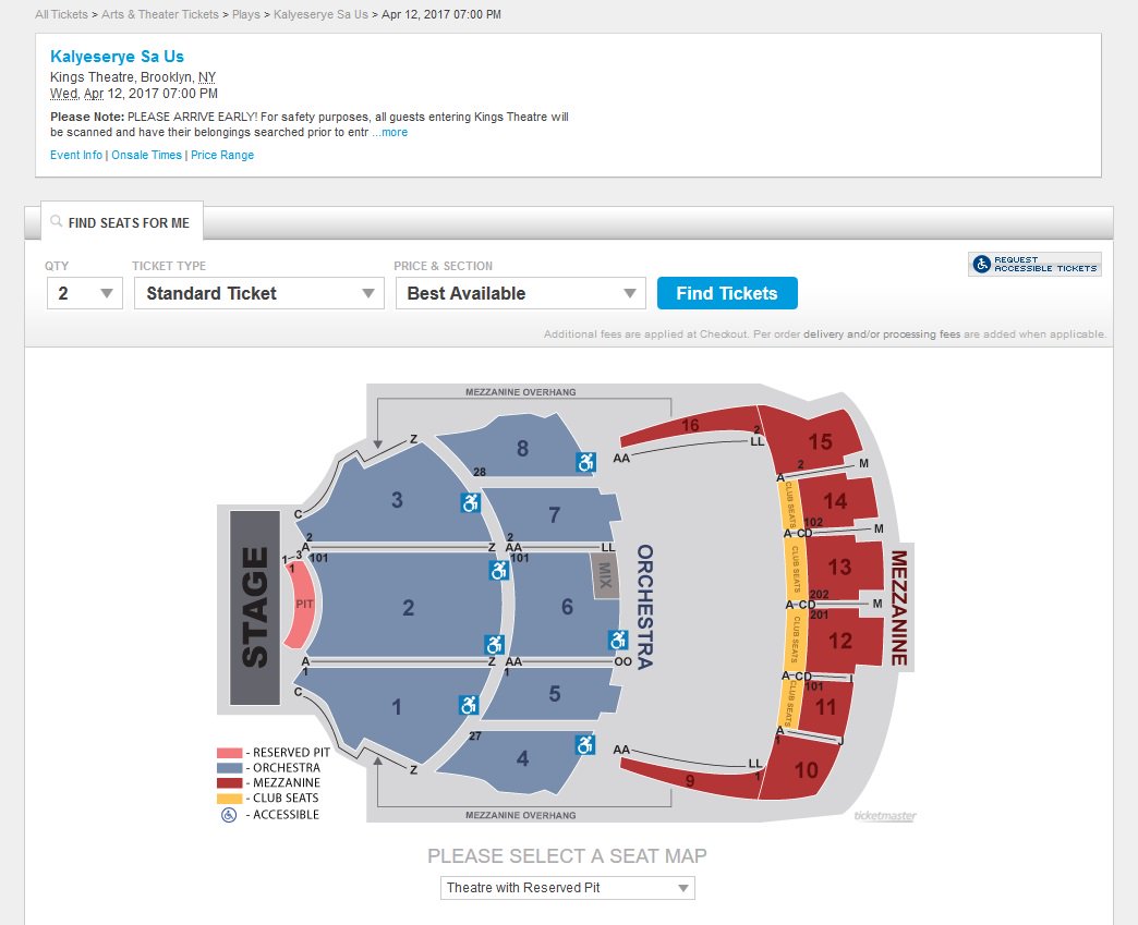 Kings Theater Brooklyn Seating Chart