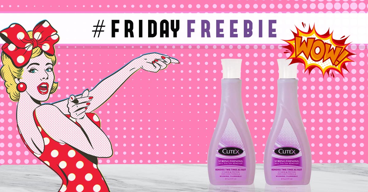 #FridayFreebie - 2 Pack of Cutex Nail Polish Remover, Strengthening! Enter to win our giveaway: woobox.com/w3m47o