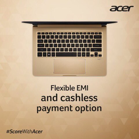 nishajg's tweet photo. Enjoy EMIs &amp; cashless payment options with @Acer_India 
 Go #ScoreWithAcer ...

 https://t.co/SN0NEdfoLe https://t.co/Iwi8LDzFrp
