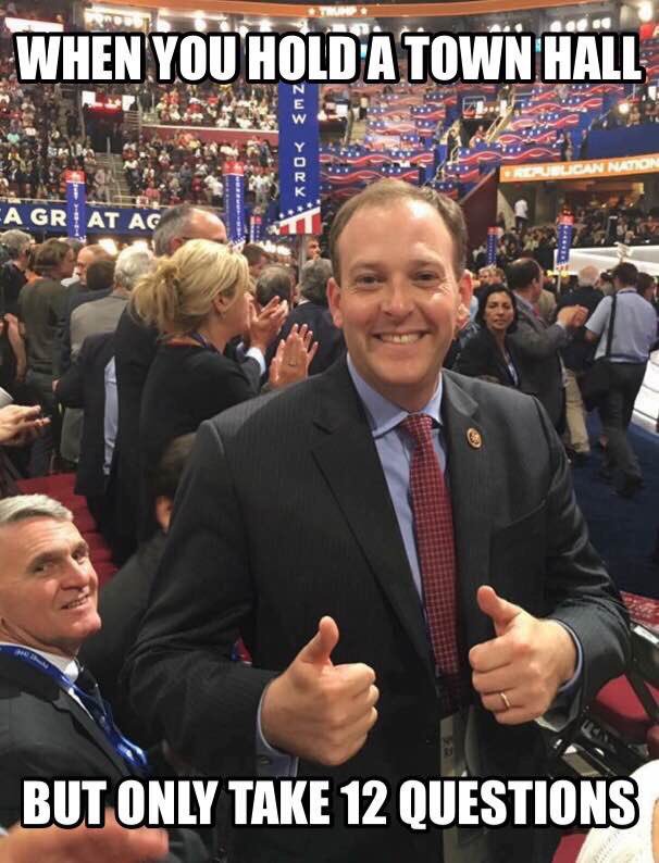 cellarette's tweet photo. In 1 hour on phone @RepLeeZeldin answered the questions of 0.13% on the call #resistancerecess @MoveOn @jonfavs #whereiszeldin https://t.co/zQ9RU4H4hf