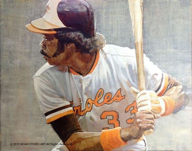 Happy Birthday Eddie Murray. 16x20 oil on canvas.    