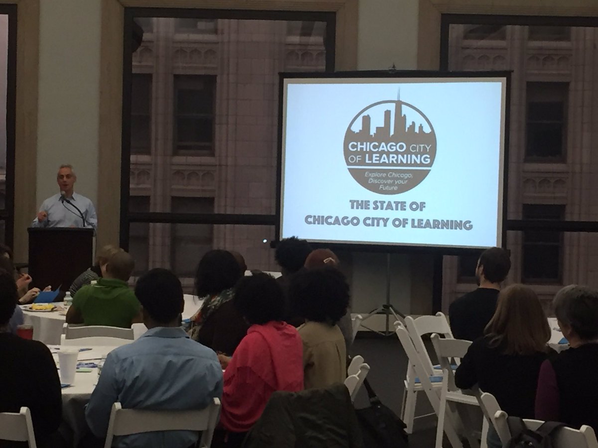 NatashaANorris's tweet photo. @ChicagoMayor encourages all youth serving orgs of Chi to be part of @ExploreChi #stateofccol #explorechi https://t.co/tGdHfEFI1b