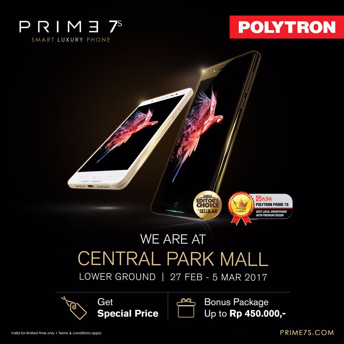 joegianto's tweet photo. Special promo @polytronmobile #PolytronPrime7S 27 Feb di @CentralParkMall Get while it last...@isatbb @droidindo @droidmagz @Lhaini https://t.co/EeIwXFajYU