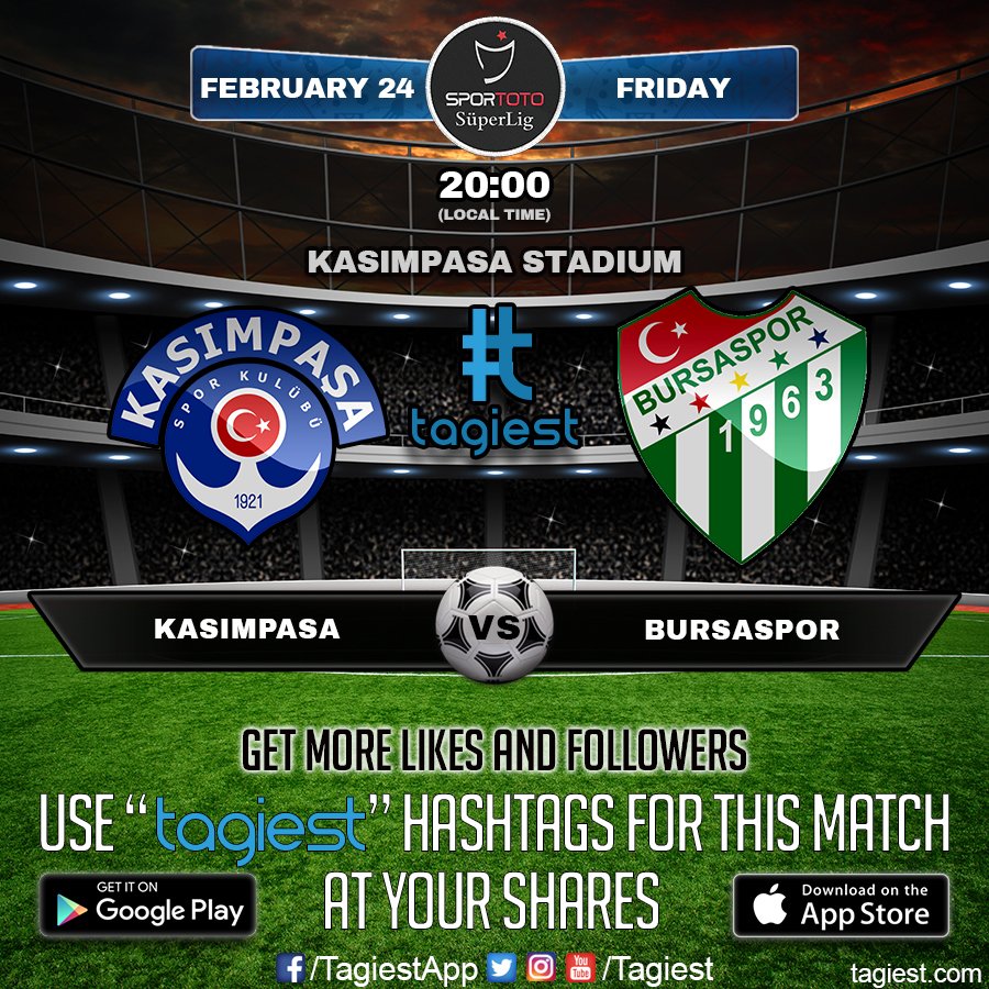 Tagiest's tweet photo. Match Day | STSL #Kasimpasa #Bursaspor #KasimpasaVsBursaspor #Tagiest #TagiestApp #TagiestFutbol #TagiestSoccer #STSL https://t.co/roPG5FALDY