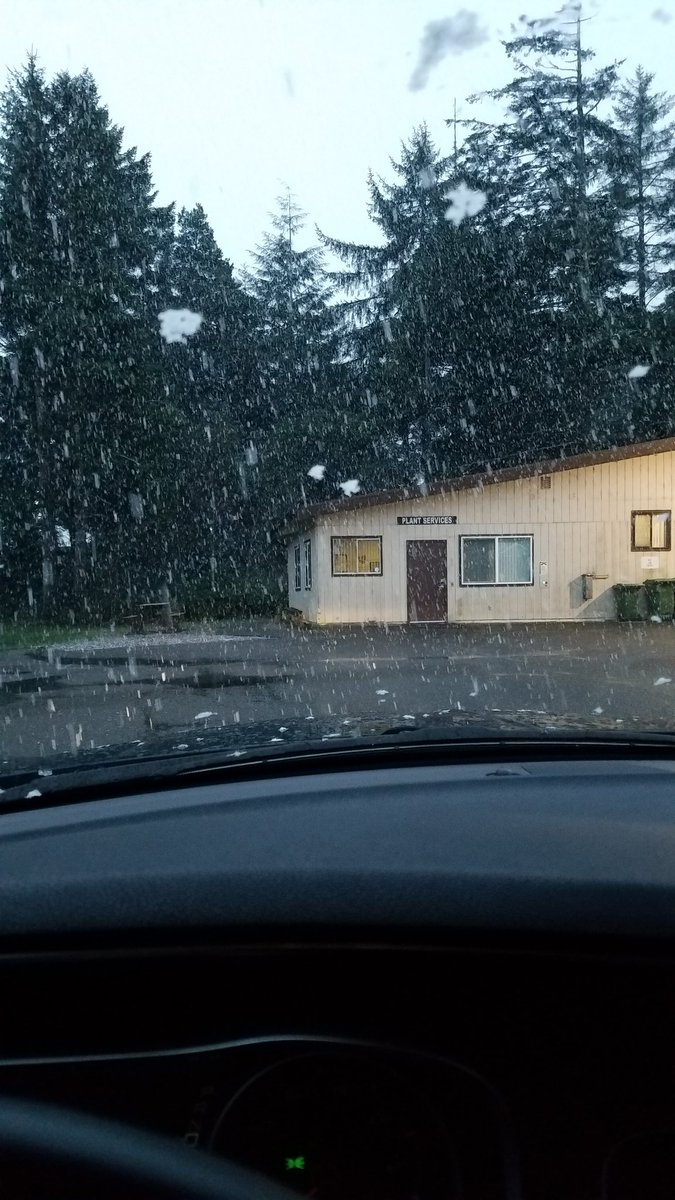 SWOCC_Security's tweet photo. It's trying very hard to snow on campus, and we're getting reports of snow all around the college district. Safe travels, Laker Nation! https://t.co/zyGMdcMBIU