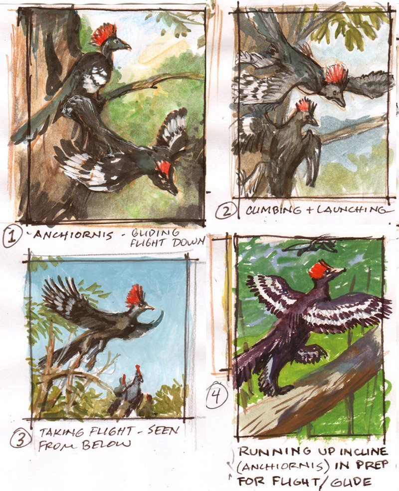 ScienceArtBlog's tweet image. RT @GurneyJourney

Preliminary sketches for Anchiornis, watercolor and colored pencils.
#paleoart #dinosaur

gurneyjourney.blogspot.com/2017/02/trust-…
