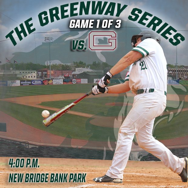 <a href="/GCPrideBaseball/">Greensboro College Baseball</a> opens the Greenway series vs. <a href="/goquakers/">Guilford Athletics</a> at 4 p.m. at New Bridge Bank Park.

<a href="/gsosports/">Greensboro Sports</a> <a href="/BrianFormica/">Brian Formica</a> <a href="/bhallwfmy/">Brian Hall</a>