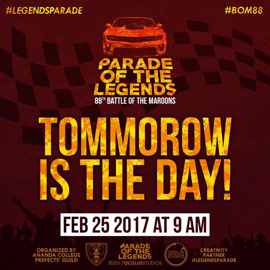 aditha_o's tweet photo. Dear tomorrow, why you no come soon ? #BOM88 #LEGENDSPARADE https://t.co/pdKPx8elVe