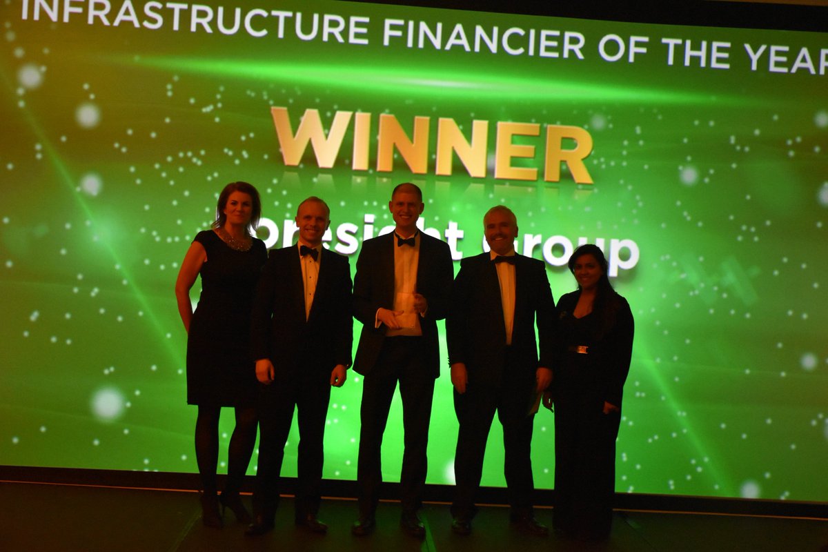 The team at the <a href="/GreenIFAwards/">Green Innovation</a> picking up the Infrastructure Financier of the Year award #greeninfrastructure #renewableenergy