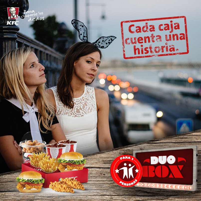 KFC_Argentina's tweet photo. Las anécdotas con amig@s se comparten. La #DuoBox también ;). #KFCArgentina https://t.co/6k0ElQrU2b