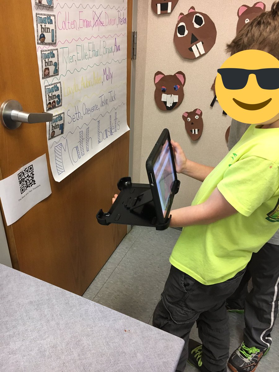 MsFreiberger's tweet photo. Matching up fables to their morals in our #QRcodes scavenger hunt this morning. https://t.co/acnxU0qHVP