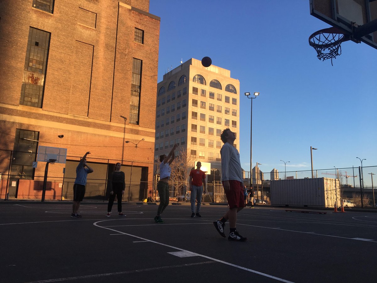 Repsly's tweet image. Taking in all of the beautiful #Boston weather after work yesterday with a game of hoops! #RepAndRoll #ballin&apos; #chinatown