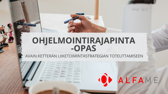 AlfameSystems's tweet photo. Uusi oppaamme ohjelmointirajapinnoista perehtyy APIen maailmaan! #API #APImanagement #tietohallinto #ITstrategia 
https://t.co/DEsIAC8pHf https://t.co/iUaeQfZ67Q