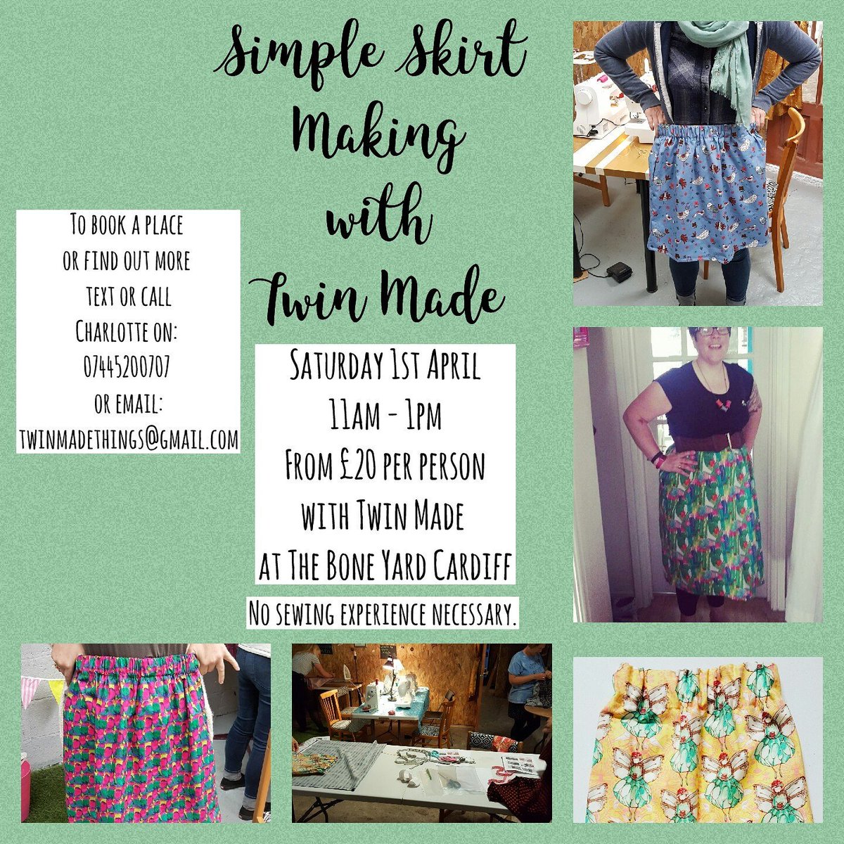 Twin_Made's tweet photo. One of favourite #workshops is happening again on Saturday 1st April in our #creativecontainer @BoneYardCardiff. #Cardiff #Canton #Pontcanna https://t.co/otY2wvkPox