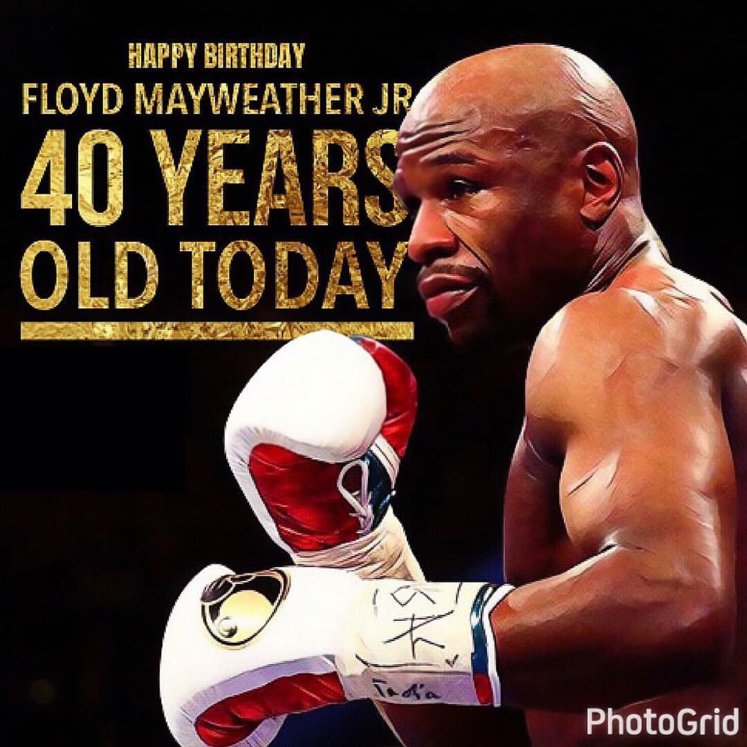 Happy Birthday goes out to Floyd Mayweather! The champ turned 40 today! 🎈🎉 <a href="/FloydMayweather/">Floyd Mayweather</a>