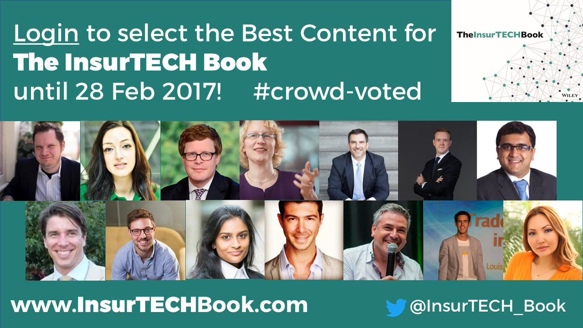 InsurTECH_Book's tweet photo. Many leading authors equalizing in points so far. Who to vote for? You decide >> https://t.co/SfyRrsxzse  #Insurtech #insurtechbook https://t.co/eWJ7DA0g9C