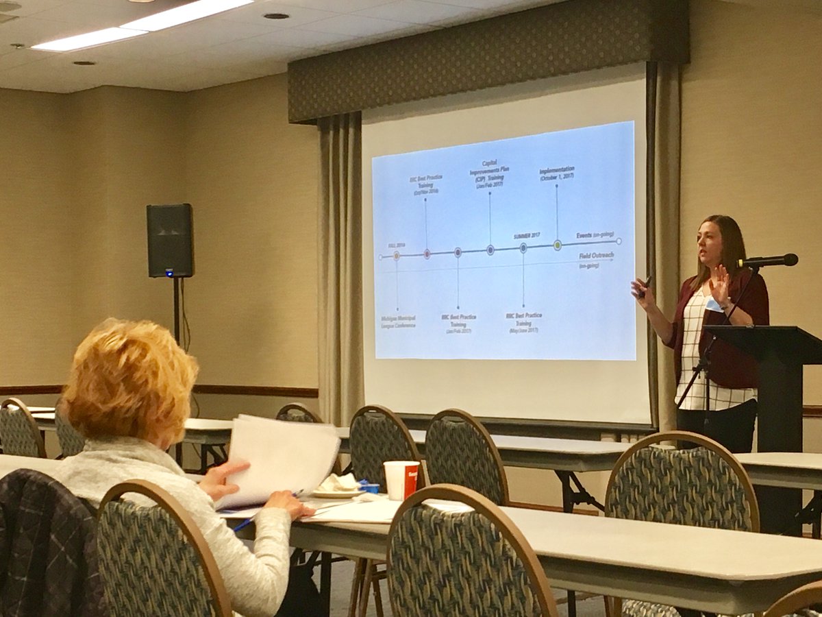 mattbach's tweet photo. @medc #MchelleParkkonen talking #RedevelopmentReady communities #RRC at #GCMPC forum that was unveiled at @MMLeague #mmlconv! @DPGilmartin https://t.co/obDUGxL9zd