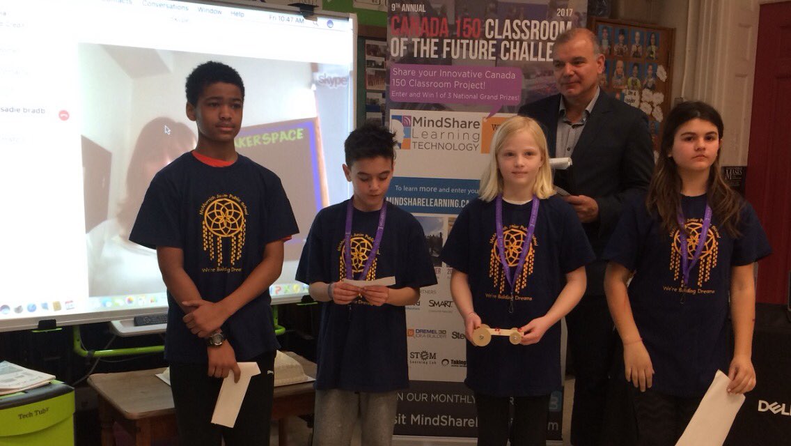 ZeliaMCT's tweet image. Honoured 2 b hosting the official launch of #canada150 #edtechcontest @MindShareLearn this year!