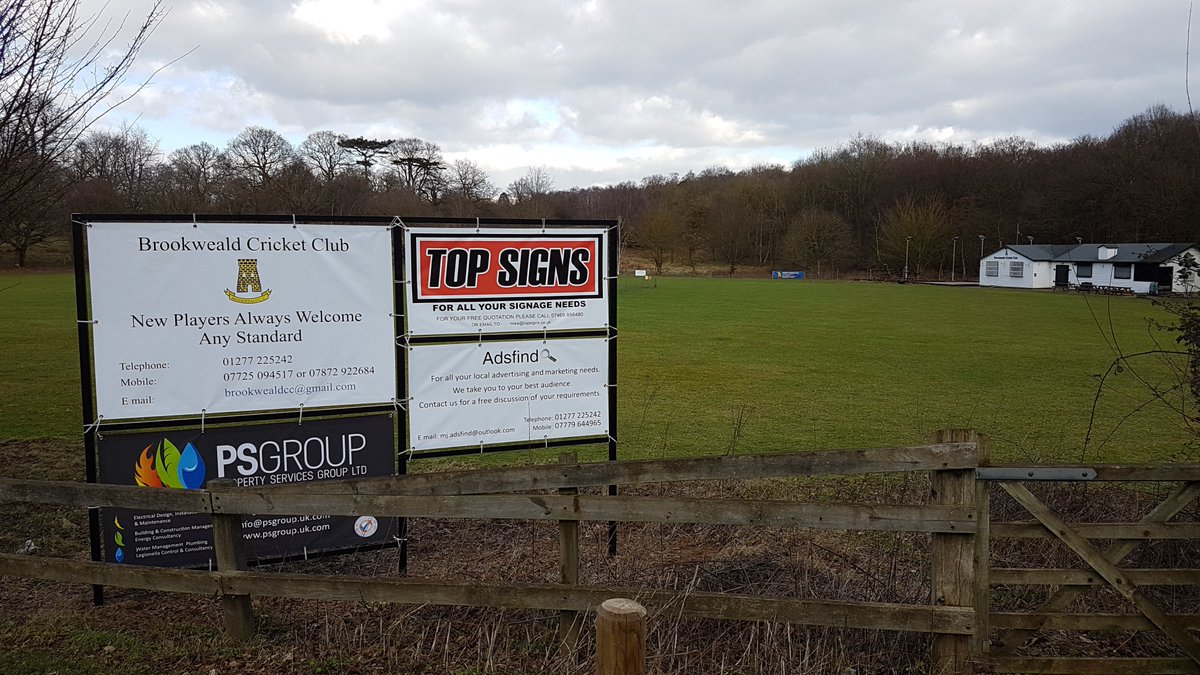 brookwealdcc's tweet photo. New advertising banners up in time for the AGM on Sunday.  Be sure to come. https://t.co/uDhkHrY63A