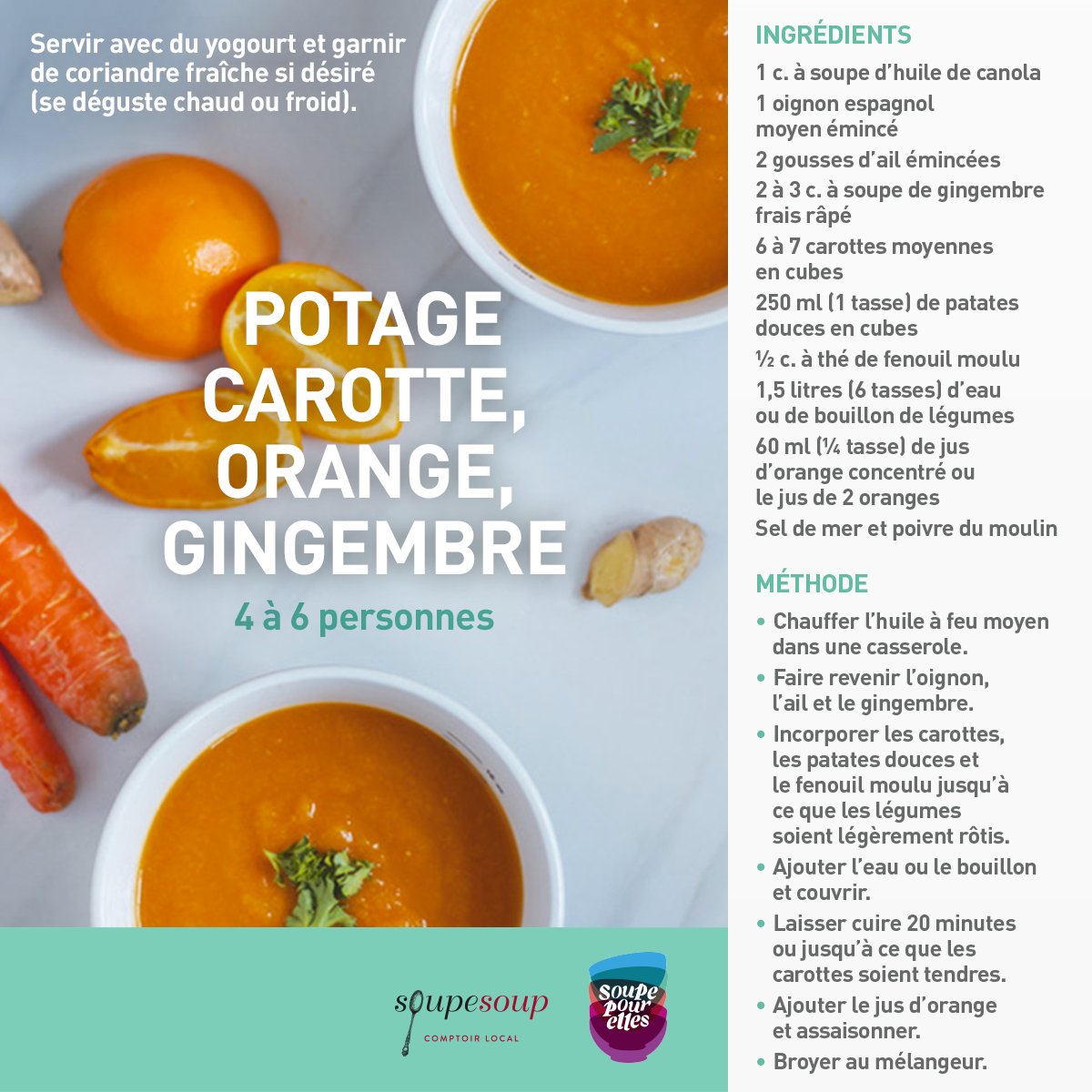 energir's tweet photo. Voici le potage qui sera gracieusement servi par @soupesoup durant #SoupepourElles On va se régaler! https://t.co/HNCdCaCvlt