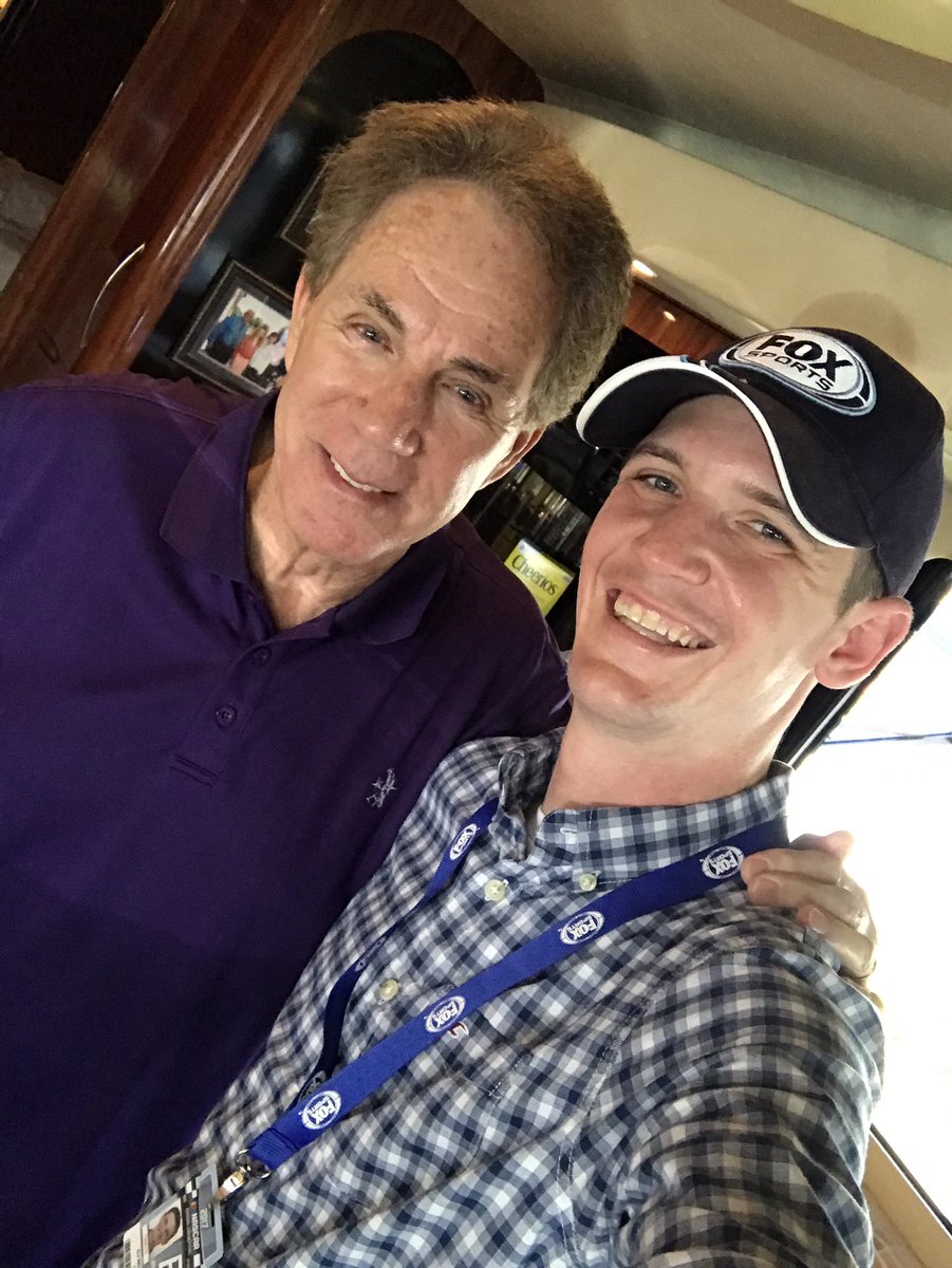 CJWoliver's tweet photo. Had so much fun working w/ @NASCARHall of Famer @AllWaltrip this morning. He is as real & as kind as they come. #DarrellCartrip #DAYTONA500 https://t.co/yOa68L9zJ6