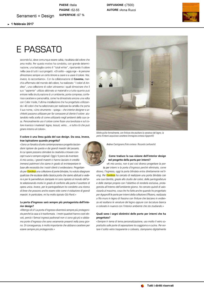 Gardesa2016's tweet photo. #Porteblindate che esulano dallo stile classico. Su #serramentidesign @a_castrignano parla della solida collaborazione con #Gardesa https://t.co/WRz8W5AMz3