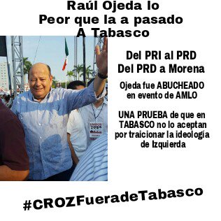 FerAbogadoTab's tweet photo. Chapulin de causas es @RaulOjedaZ quien fue ABUCHEADO y despreciado en evento de #AMLO @ranchtroll @_antonioleyva @TabascoTMemoria https://t.co/9B0wtZhBy2