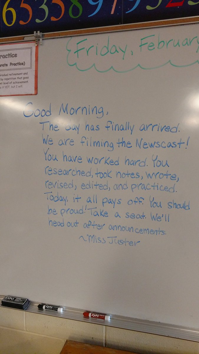 MT_Gr5's tweet photo. @LHS_KRobinson We had a blast recording our Newscast this morning! #Juster5 #MTAreWe #LancerNation https://t.co/Kebtv953PY