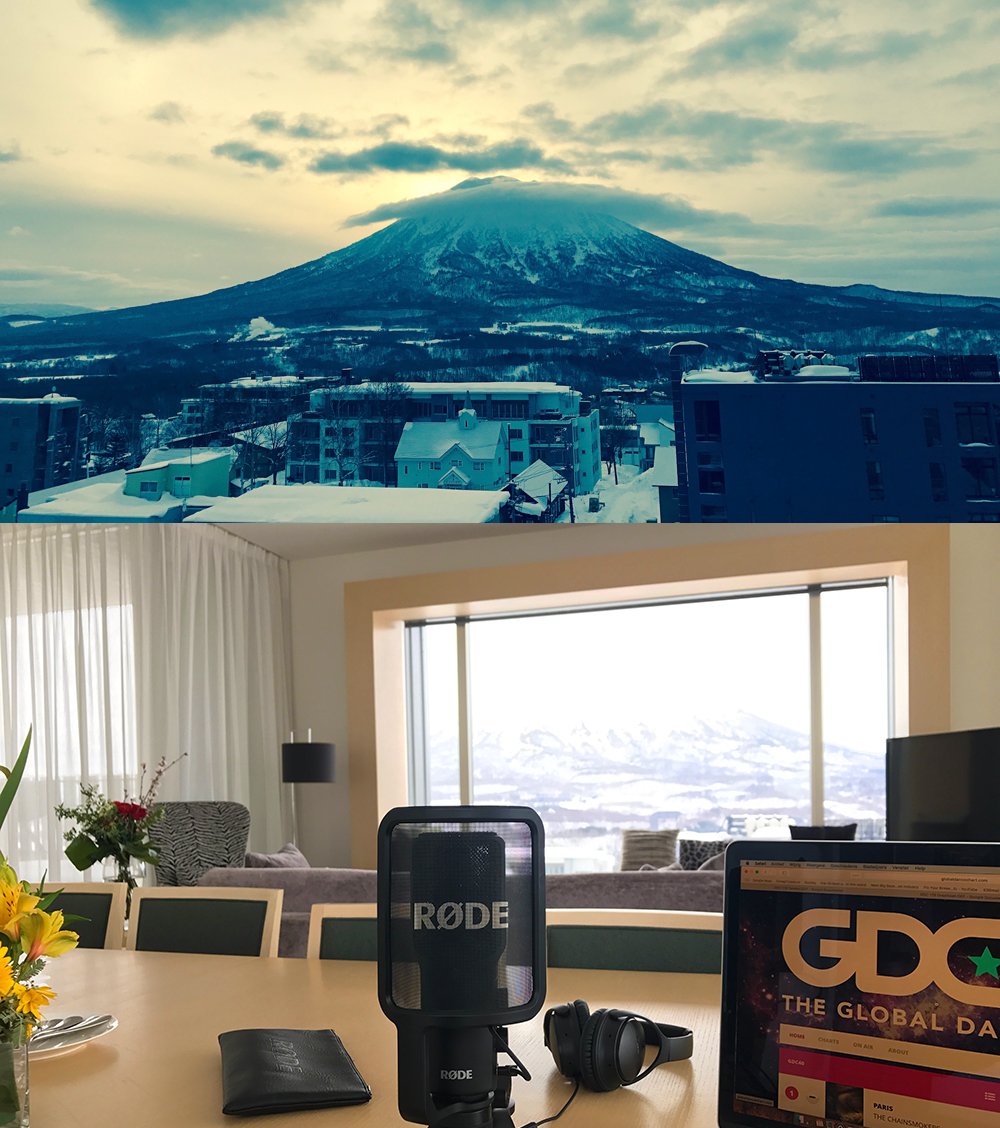 GDC40's tweet photo. Right now, @wesselvandiepen is hosting the GDC40 from "snowboard paradise" Niseko on the island Hokkaido in Japan. Check his awesome view! https://t.co/SwDaUxlOBi