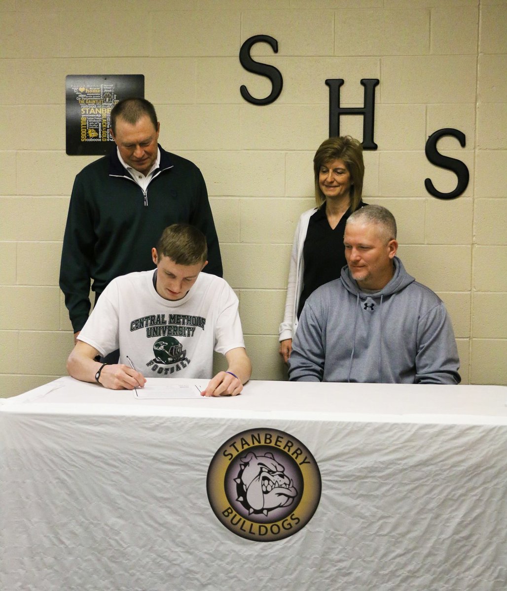 Congratulations to Stanberry senior Cory Luke, who signed his letter of intent to play football for Central Methodist University today!