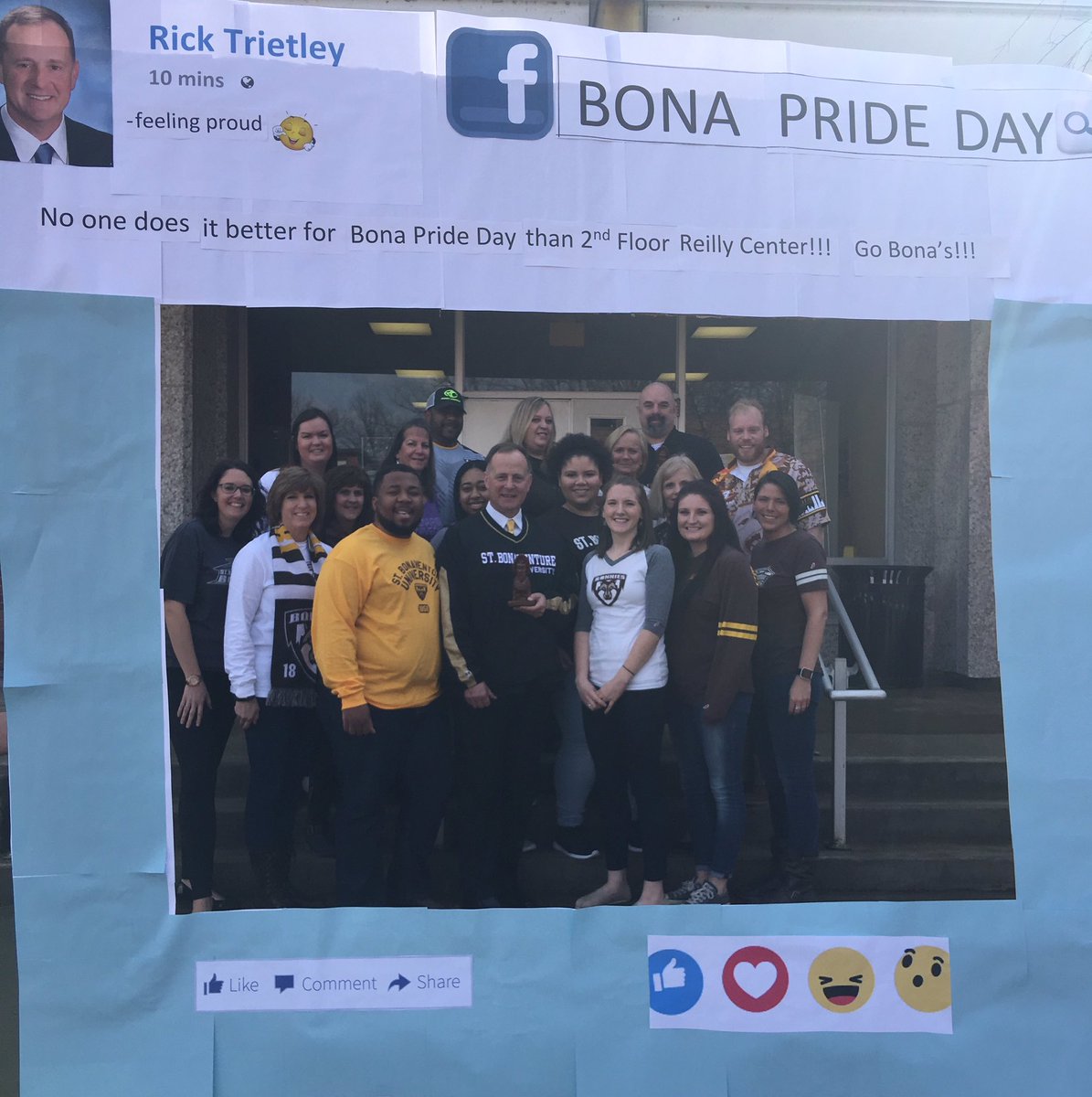 NGoSBU's tweet photo. #BonaPrideDay2017  2nd Floor Reilly Center!!! Like our Facebook Post? 😉 @StBonaventure https://t.co/Vy4BkFL2jG