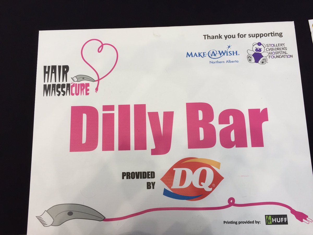 JamieintheMorn's tweet photo. Thanks Kerry and Cody for all your support! Everyone loves Dilly Bars!! @HairMassacureNA @StolleryKids @MakeAWishCA @NorthernABDQ #yeg https://t.co/1aNO6l7tLz