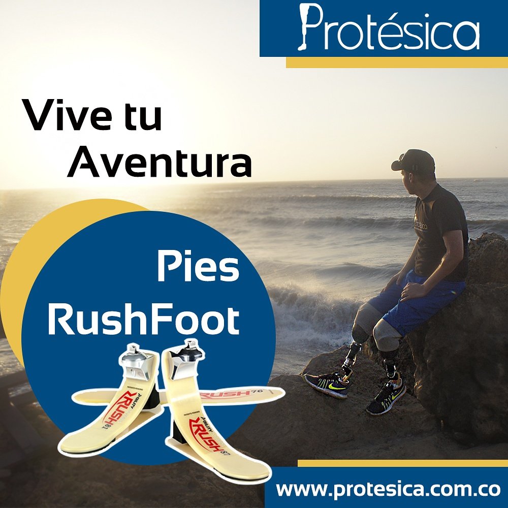 ProtesicaCol's tweet photo. ¿Eres un paciente todo terreno? Los pies #RushFoot  son la opción ideal para ti. ¿Que esperas? Vive tu propia aventura. #Protesis #Amputados https://t.co/ru2DSVpClr